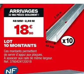 Brico Dépôt Lot 10 montants offre