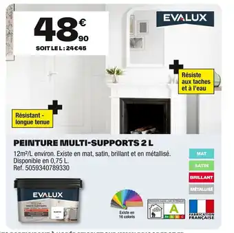 Brico Dépôt EVALUX Peinture multi-supports offre