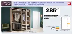 Brico Dépôt COOKE LEWIS Dressing homny imitation chêne clair offre
