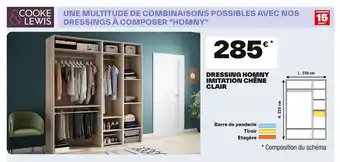Brico Dépôt COOKE LEWIS Dressing homny imitation chêne clair offre