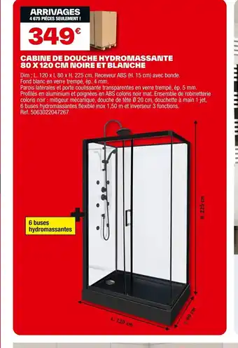 Brico Dépôt Cabine de douche hydromassante offre