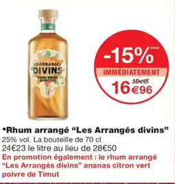 Monoprix LES ARRANGÉS DIVINS Rhum arrangé offre