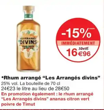 Monoprix LES ARRANGÉS DIVINS Rhum arrangé offre