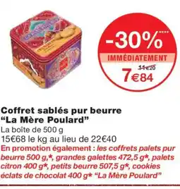 Monoprix LA MÈRE POULARD Coffret sablés pur beurre offre