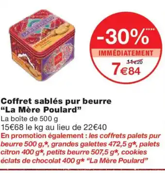 Monoprix LA MÈRE POULARD Coffret sablés pur beurre offre