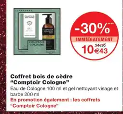 Monoprix COMPTOIR COLOGNE Coffret bois de cèdre offre