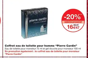 Monoprix PIERRE CARDIN Coffret eau de toilette pour homme offre