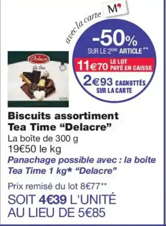 Monoprix DELACRE Biscuits assortiment Tea Time offre