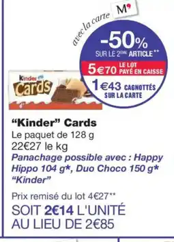 Monoprix KINDER Cards offre