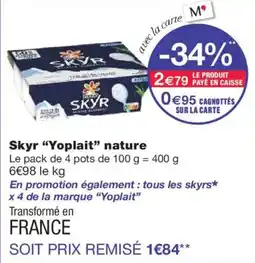 Monoprix YOPLAIT Skyr nature offre