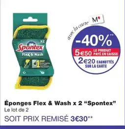 Monoprix SPONTEX Éponges Flex & Wash x 2 offre