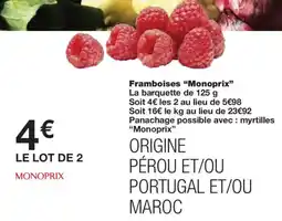 Monoprix MONOPRIX Framboises offre