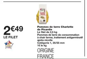 Monoprix Pommes de terre Charlotte de Picardie offre