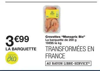Monoprix MONOPRIX BIO Crevettes offre