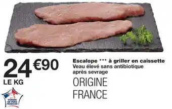 Monoprix Escalope à griller en caissette offre