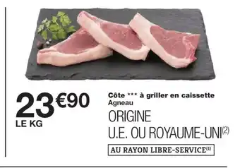 Monoprix Côte à griller en caissette Agneau offre