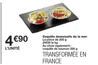 Monoprix Coquille demoiselle de la mer offre