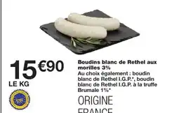 Monoprix Boudins blanc de Rethel aux morilles 3% offre