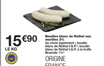 Monoprix Boudins blanc de Rethel aux morilles 3% offre