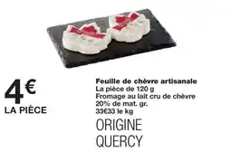 Monoprix Feuille de chèvre artisanale offre
