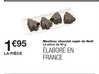 Monoprix Moelleux chocolat sapin de Noël offre