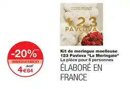 Monoprix LA MERINGAIE Kit de meringue moelleuse 123 Pavlova offre