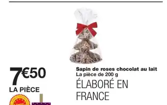 Monoprix Sapin de roses chocolat au lait offre