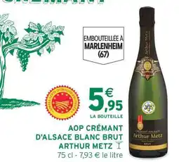 Intermarché AOP CRÉMANT D'ALSACE BLANC BRUT ARTHUR METZ offre