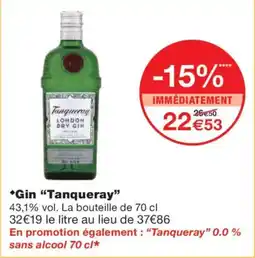 Monoprix TANQUERAY Gin offre