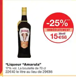 Monoprix AMARULA Liqueur offre