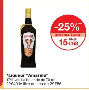 Monoprix AMARULA Liqueur offre
