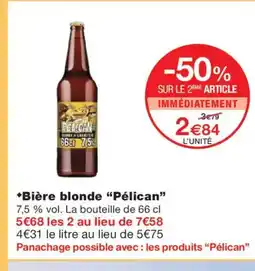 Monoprix PÉLICAN Bière blonde offre