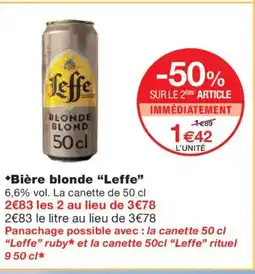 Monoprix LEFFE Bière blonde offre