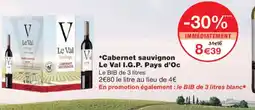 Monoprix Cabernet sauvignon Le Val I.G.P. Pays d'Oc offre