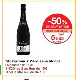 Monoprix ACKERMAN X Zéro sans alcool offre
