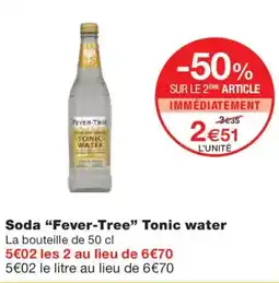 Monoprix FEVER-TREE Soda Tonic water offre