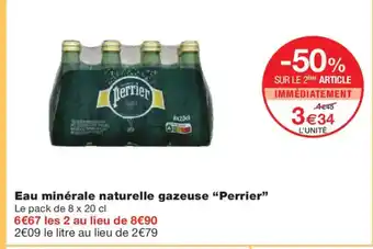 Monoprix PERRIER Eau minérale naturelle gazeuse offre