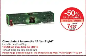 Monoprix AFTER EIGHT Chocolats à la menthe offre