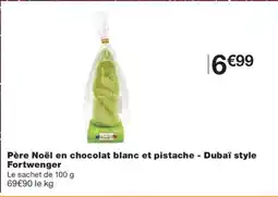 Monoprix Père Noël en chocolat blanc et pistache - Dubaï style Fortwenger offre