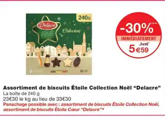 Monoprix DELACRE Assortiment de biscuits Étoile Collection Noël offre