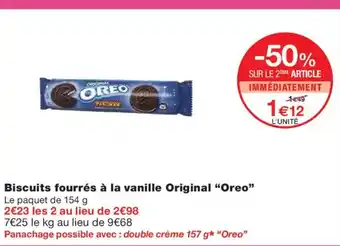 Monoprix OREO Biscuits fourrés à la vanille Original offre