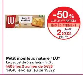 Monoprix LU Petit moelleux nature offre