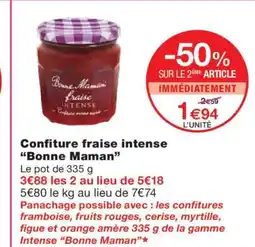 Monoprix BONNE MAMAN Confiture fraise intense offre