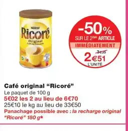 Monoprix RICORÉ Café original offre