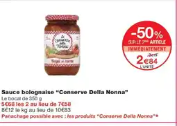 Monoprix CONSERVE DELLA NONNA Sauce bolognaise offre