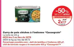 Monoprix CASSEGRAIN Curry de pois chiches à l'indienne offre
