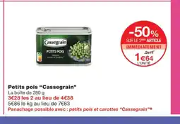 Monoprix CASSEGRAIN Petits pois offre