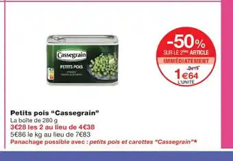 Monoprix CASSEGRAIN Petits pois offre