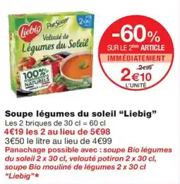 Monoprix LIEBIG Soupe légumes du soleil offre