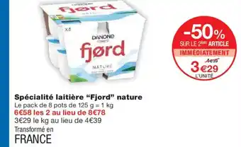 Monoprix FJORD Spécialité laitière nature offre
